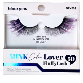 BlackPink Mink Style Color Lover Fluffy Lash 5D Fluffy Reusable Light Weight Natural False Lashes Fake Eye Lash