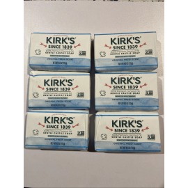 Kirk's 6  Kirk's Fragrance Free Gentle Castile Soap 4 Oz Bars