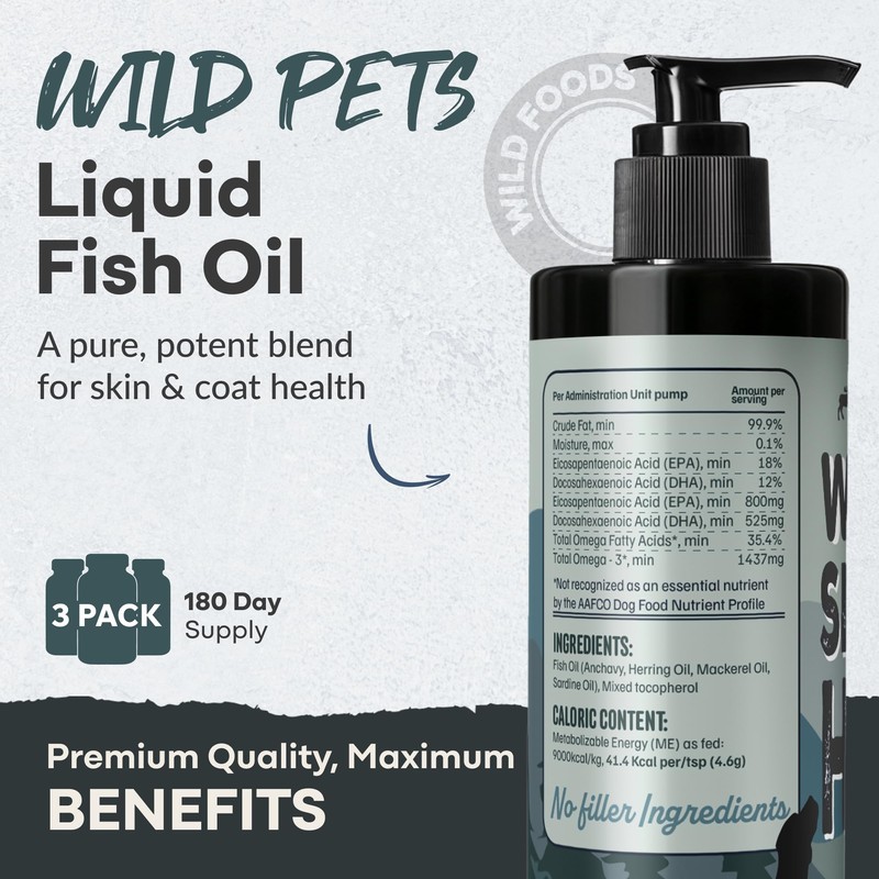 Wild Liquid Fish Oil for Dogs 8fl oz