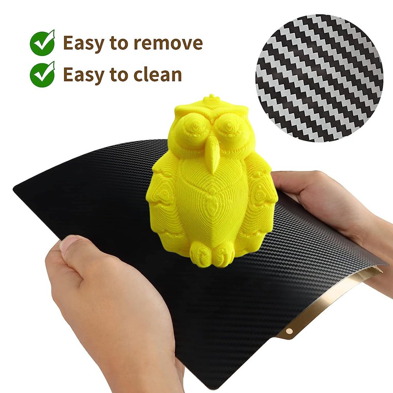 Spring Steel Magnetic Build Plate Smooth Carbon Fiber Style PET