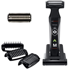 MANGROOMER 2.0 Professional Body Groomer, Ball Groomer & Body Trimmer With Propivot Flexing Head, 3 trimmer Combs, Wet/ Dry & A Free Bonus Foil!
