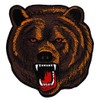 Bear Head Brown Back Patch XXL Grizzly Bear Back Patch