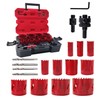 FEWELL 16PCS M42 Bi-Metal Hole Saw Kit with 8% Cobalt,
