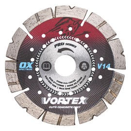 OX Pro V14 Diamond Blade for Concrete - 125mm/22.23mm, Turbo V Tooth for Fast Cutting and Long Life, Cuts Kerbs & Slabs, Concrete Paviors, Roof Tiles, Bricks, General Building Materials