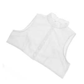 FOMIYES Breathable Linen False Shirt Collar for Women Detachable Lady's Fake Collar with Playful Ruffle Detail Elegant and Simple Slip Design Comfortable and Stylish Accessory for Shirt