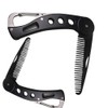 Set of 2 Folding Beard Comb, Pocket Comb, Stainless Steel,
