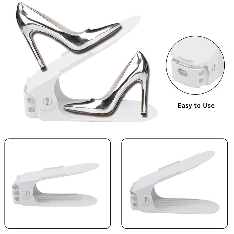 HOMOKUS Shoe Slots Organizer for Closet Organization, 20 Pack Adjustable