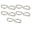 sourcing map 10 pieces 10 mm inner width silver belt