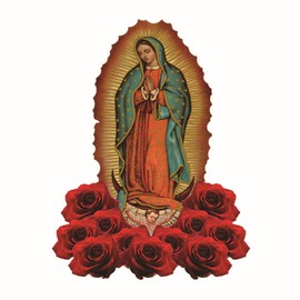 Virgen de guadalupe Virgin Mary Sticker Decal calcomania (10"X7.6")