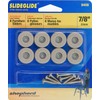 Shepherd Hardware 9456 7/8-Inch Round, Adhesive Slide Glide Furniture Sliders,