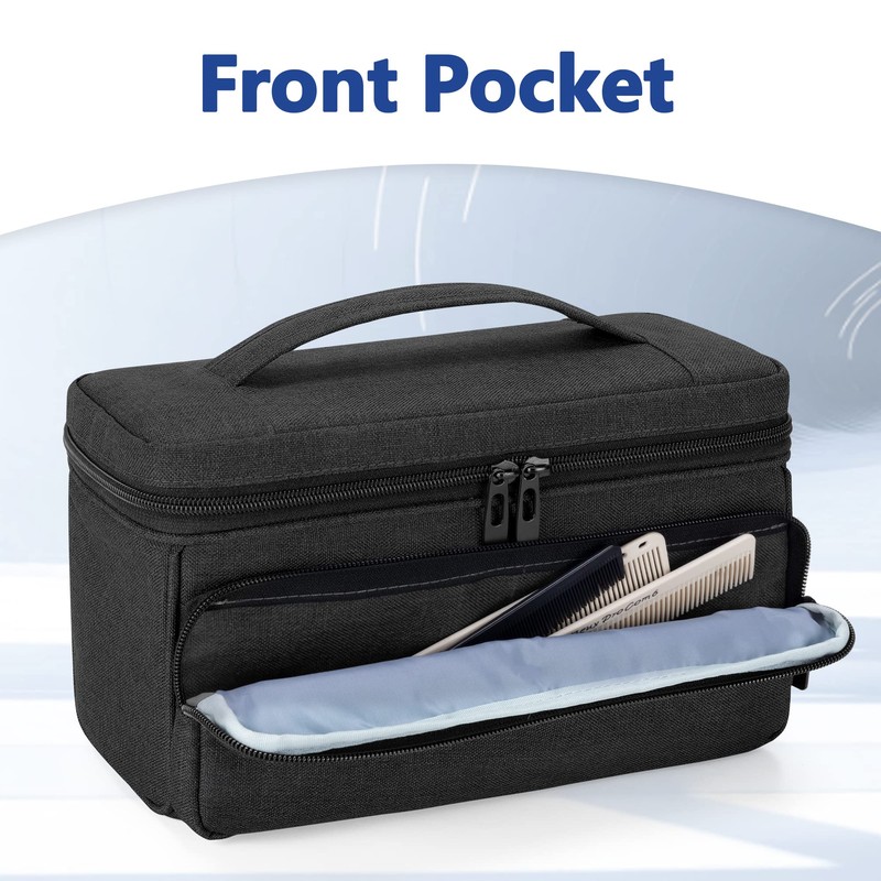 CURMIO Men Grooming Kits Storage Bag, Portable Travel Case for