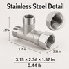 G1/2 Inch Stainless Steel Toilet Diverter Valve – Three-Way T-Valve