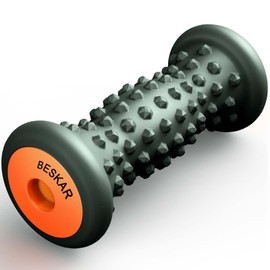 BESKAR Foot Massager Roller for Plantar Fasciitis Relief Black Green