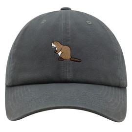 JPAK Beaver Premium Dad Hat Embroidered Baseball Cap Justin Dark Grey