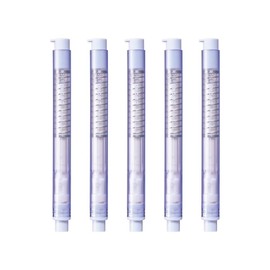 Tombow Eraser MONO Monostick Mute Blue Pen Shape Retractable Pencil Eraser, 5 Count JCC-121F-5P