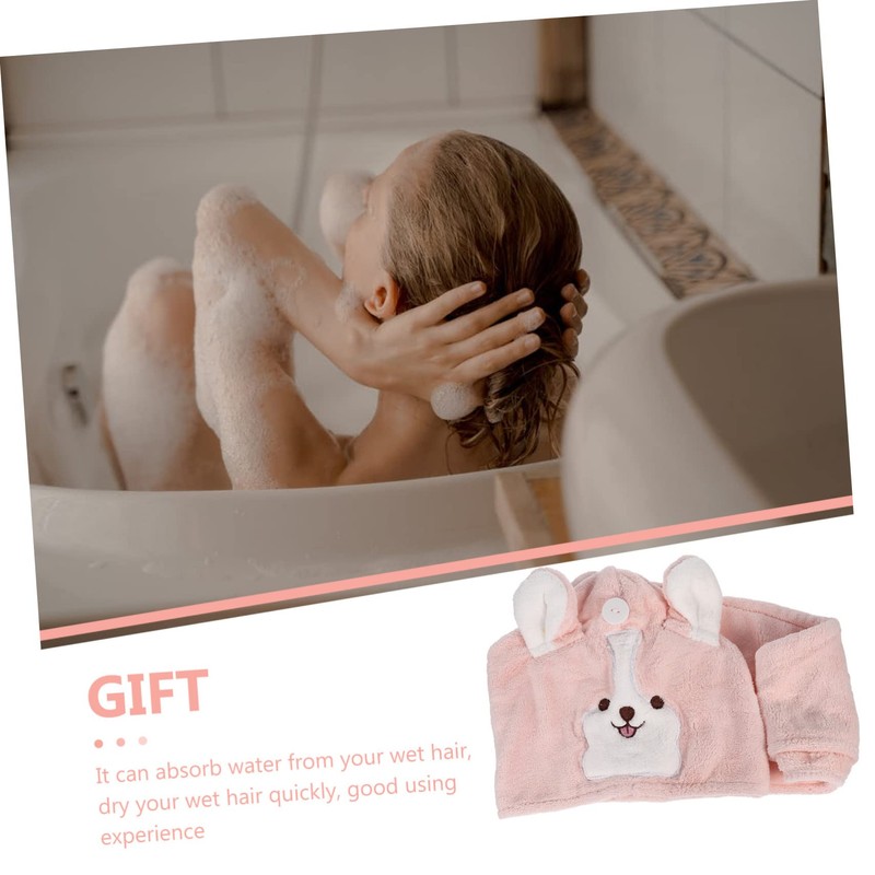 Healeved Thick Fleece Hair Towel Wrap Adorable Dry Hair Hat