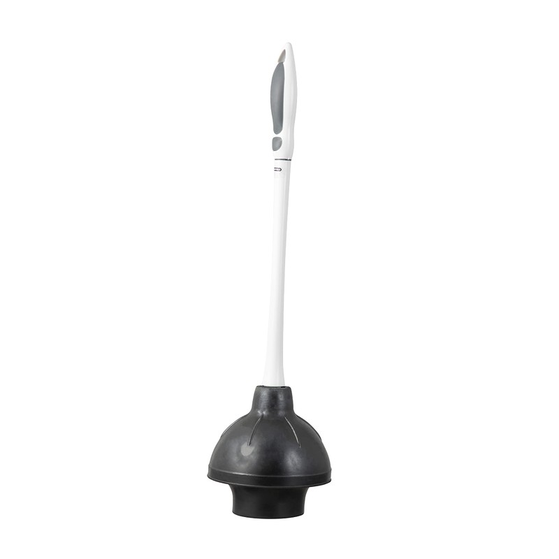 Superio Toilet & Sink Plunger and Holder Grey, 1-Pack