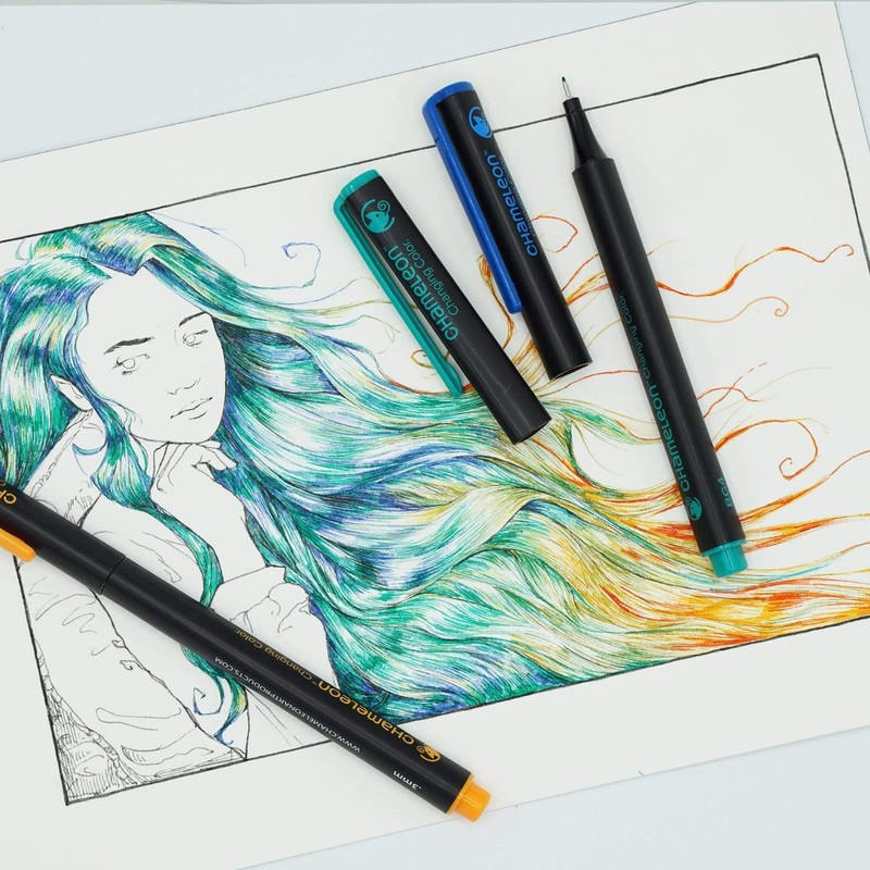 Fineliner 6-Pen Cool Colors Set