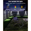 Solar Fence Lights 8 Pack, 50 Lumens Outdoor Fence Solar