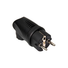 feletec Schuko Winkel Stecker 230V Stromstecker für Außenbereich IP44 PVC Schutzkontaktstecker, Menge 1 Stück