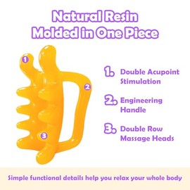 Herramienta de masaje de fascia mejorada para liberación miofascial, celulitis, nudos musculares, puntos de activación (resina), herramienta grande de