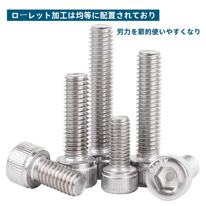 304 (SUS) Stainless Steel Hex Socket Bolts, Full Thread, M6
