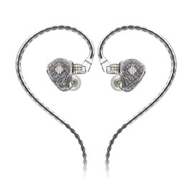 HIDIZS MS1-Galaxy in-Ear Monitors High-Performance Dual Magnetic Circuit Dynamic Driver 3.5mm Plug Inline Control and Microphone Detachable 0.78mm 2 Pin Cable Without Mic Transparent