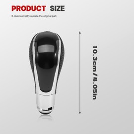 MangWany Automatic Transmission Gear Shift Knob Fit for Insignia 2008-2017 Astra J 2009-2015 Meriva B Zafira C Chrome Leather Gear Shift Knob Smooth Plastic