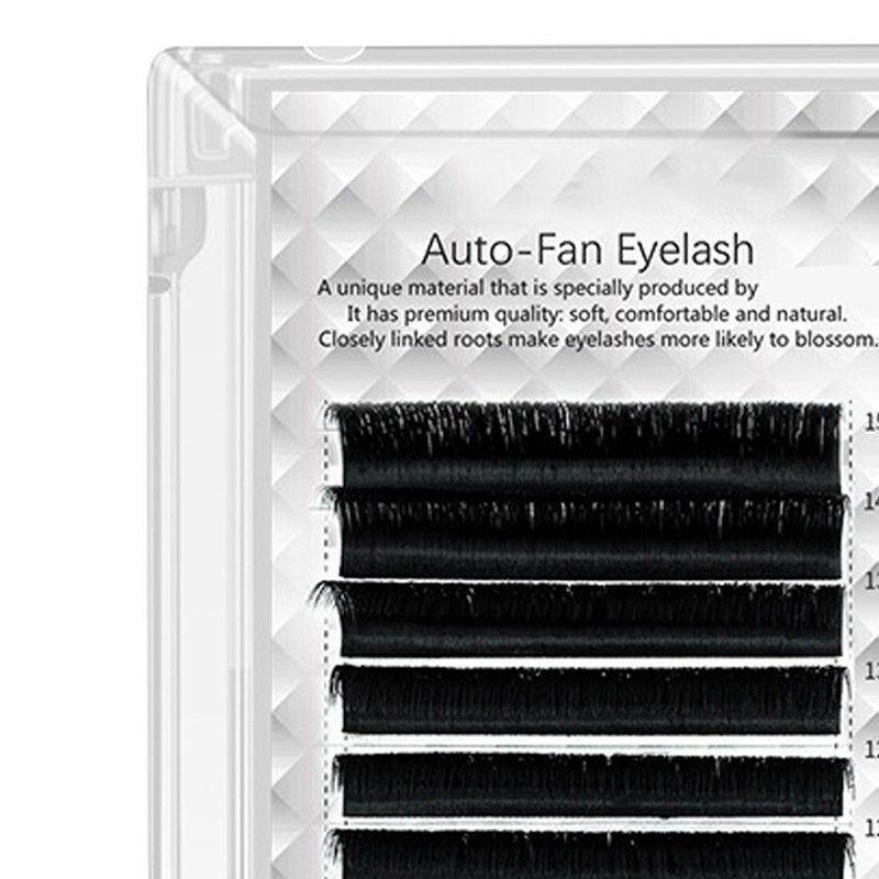 Auto Fan False Eyelashes Women Professional Salon Black Volume False