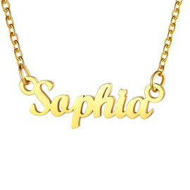 U7 Jewellery Pendant Name Gold Plated Sophia Womens Necklace