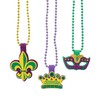 Mardi Gras Beaded Necklace Craft Kit - Makes 6