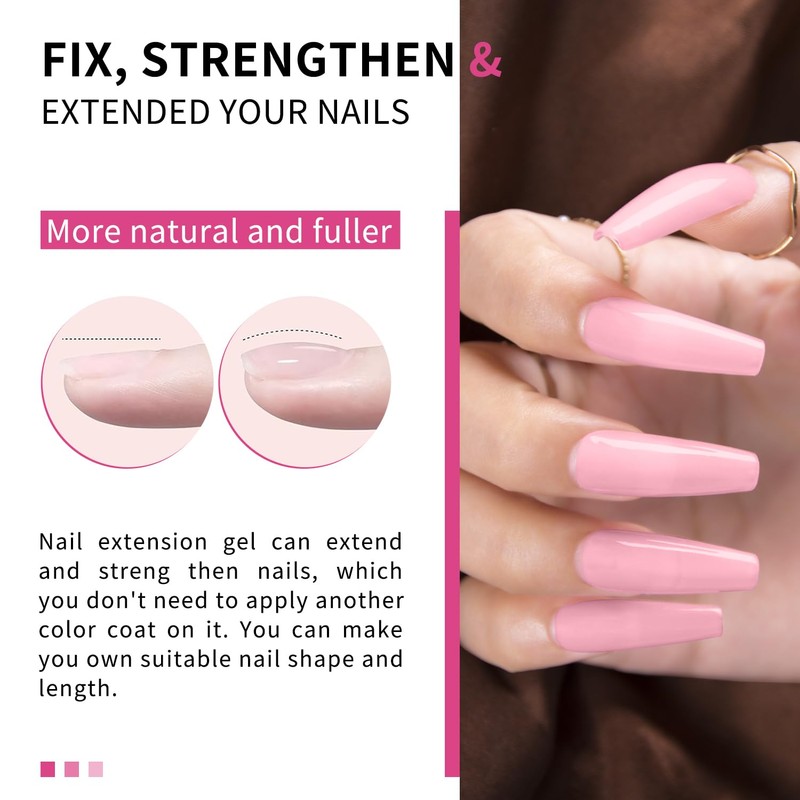 Love easy Salon-Grade Builder Gel（Milky White+ Mocha）- Hypoallergenic Strong Base