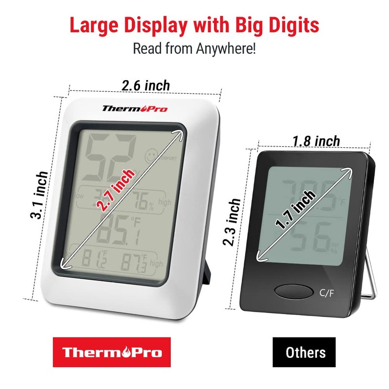 ThermoPro TP50 Digital Hygrometer Indoor Thermometer Room Thermometer and Humidity