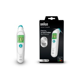 Braun Healthcare Braun Sensian Swipe 5 Temple thermometer -TempleSwipe Technology -Colour-Coded Digital Display - Baby and Child Friendly - 3-Sec Results - #1 Brand among doctors(1) - BST200