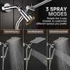 Veken 10'' All Metal Rain Shower Head with Handheld Spray