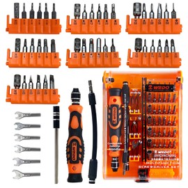 WEDO 52 in 1 Precision Screwdriver Set,Professional Magnetic Mini Screwdriver Set with Bits,Socket,Mini Wrench,Flexible Shaft,Extension Rod for Repairing Mobile Phone,Laptop,Computer,Eyeglasses,Watch