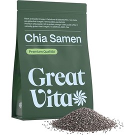 GreatVita Chia Seeds 1 kg - Natural, Rich in Omega-3 & Fibre, Ideal for Smoothies, Yogurt, Salads, Baking, Chia Pudding & Porridge
