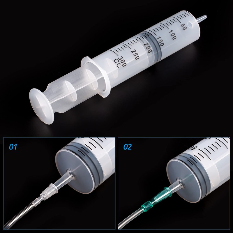 Syringe 300ml Syringe Dropper Large + 2 Pcs 1 Meter
