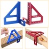 Lunari Right Angle Ruler, 90°, 45°, Multi-functional, Aluminum, For Woodworking,