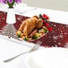 Wamika Merry Christmas Tree Red Snowflake Table Runner 13x90 IN