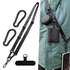 UOEPOWA Universal Phone Lanyard for Travel, Adjustable Crossbody Cell Phone Strap with +2 Pcs Buckles, Multifunctional Anti-Loss Neck Strap Crossbody Strap, Compatible with Most Smartphones