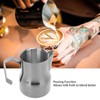 Milk Frother Cup 350ml 304 Stainless Steel Pointed Mouth Foaming