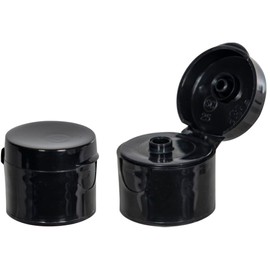 Premium Essential Oil 2 Ounce Cosmo Round Bottles, PET Plastic Empty Fillable BPA-Free, with Black Smooth Flip-Up Snap Caps (Pack of 12) (Green)