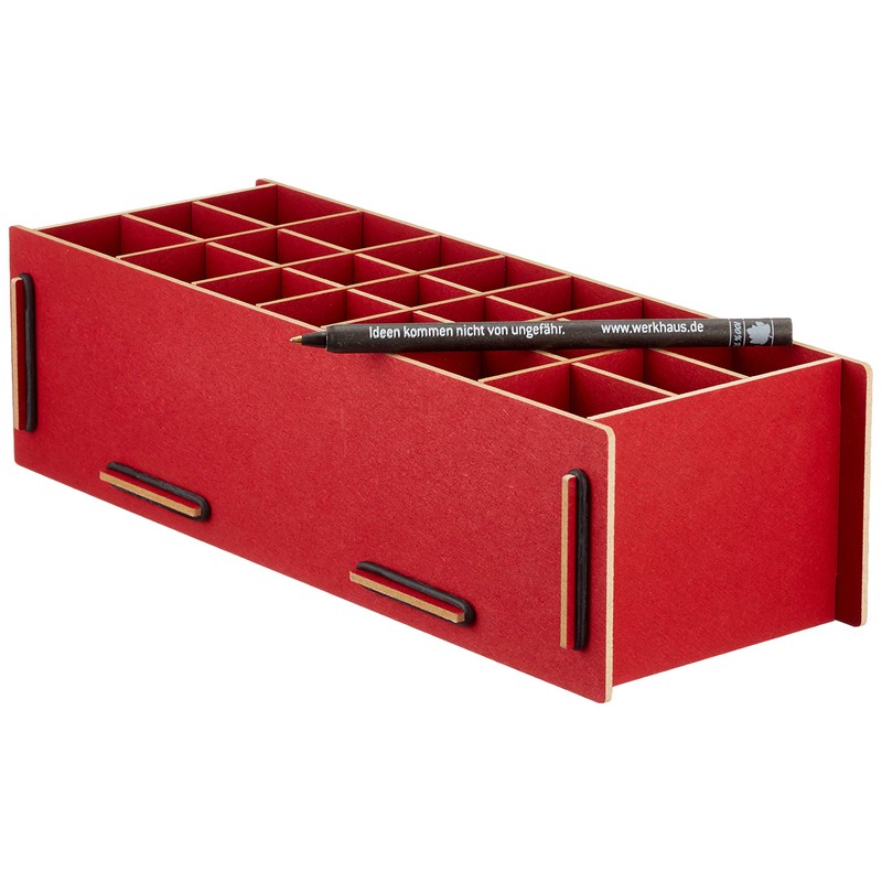 Werkhaus XL Pencil Box Dark Red 515g SON2007-27 19 Count