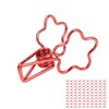 100pcs Binder Clips Flower Shape Hollow Long Tail Cartoon Metal