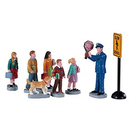 Lemax - The Crossing Guard - Set of 8 - Christmas Houses & Christmas Villages