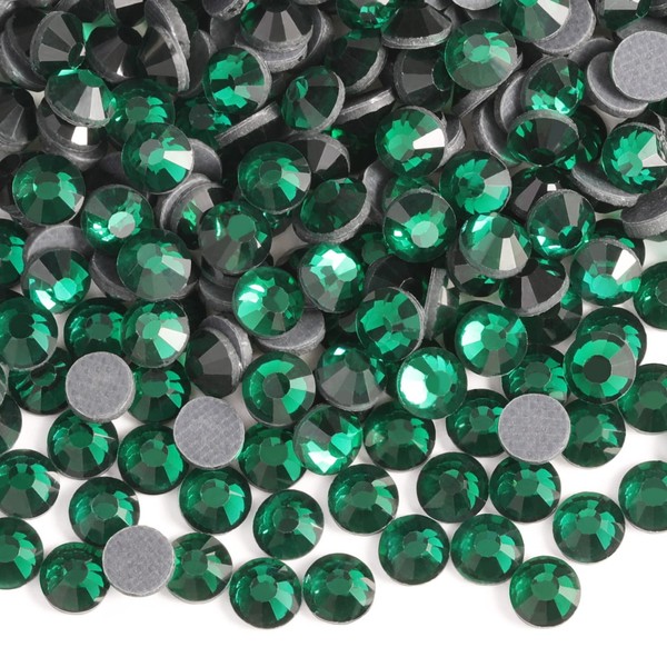 6000PCS Hotfix Rhinestones Bulk, Green Rhinestones for Crafts Clothes,Hotfix Crystals
