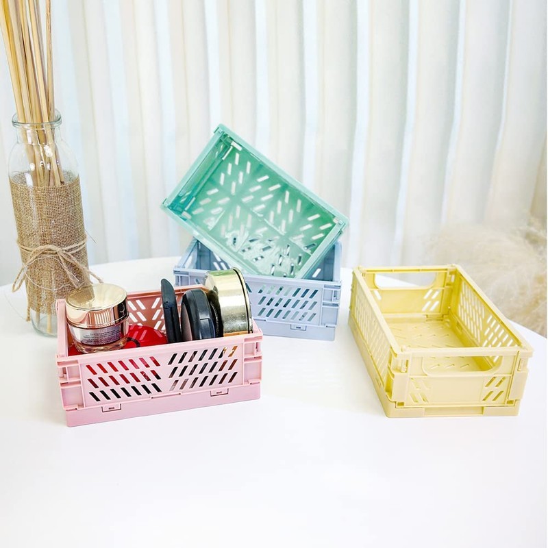Ncrgb Folding Storage Basket, Small Stackable Folding Boxes, Storage Baskets