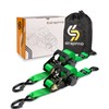 Strapinno Retractable Ratchet Tie-Down Straps,5,000 lbs Breaking Strength- 2 in