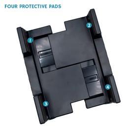 Donkey pc - Adjustable CPU Stand for your desktop computer, computer casters, 2 with locking and 4 with 360 degree rotation, compatible with most desktop PCs, black